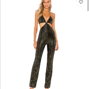 Ven Jumpsuit in Black & Gold